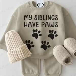 Outfit Set with Paw Print